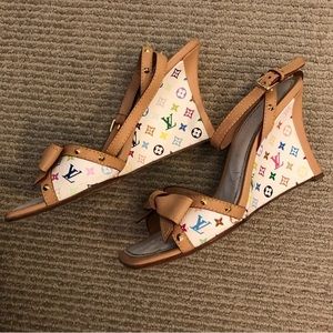 Vintage Louis Vuitton multicolor sandals